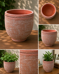 Open Ribbed Terracotta Planter