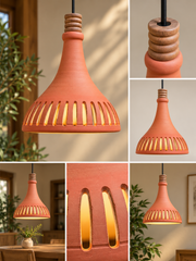Wide Funnel Terracotta Garden Lantern