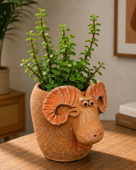 Curly Moose Terracotta Planter