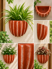 Classic Fluted Terracotta Wall Planter
