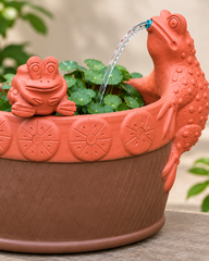 Rustic Terracotta Frog Waterfall