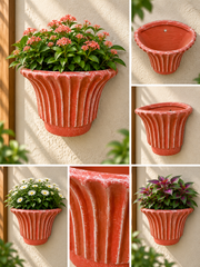 Fluted Terracotta Wall Planter