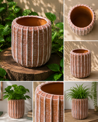Fluted Terracotta Planter