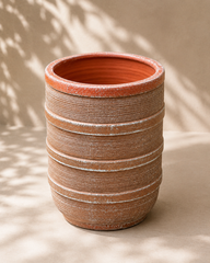 Ribbed Terracotta Planter