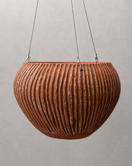 Fluted Terracotta Hanging Planter