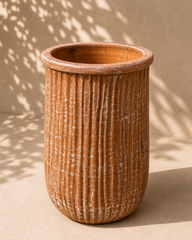 Decorative Ribbed Planter
