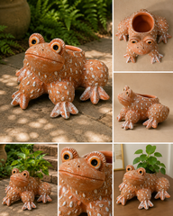 Frog Terracotta Planter