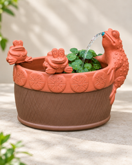 Rustic Terracotta Frog Waterfall