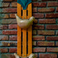 Vertical wall shelf with ceramic birds for home garden balcony decor