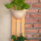 Vertical wall shelf with ceramic birds for home garden balcony decor