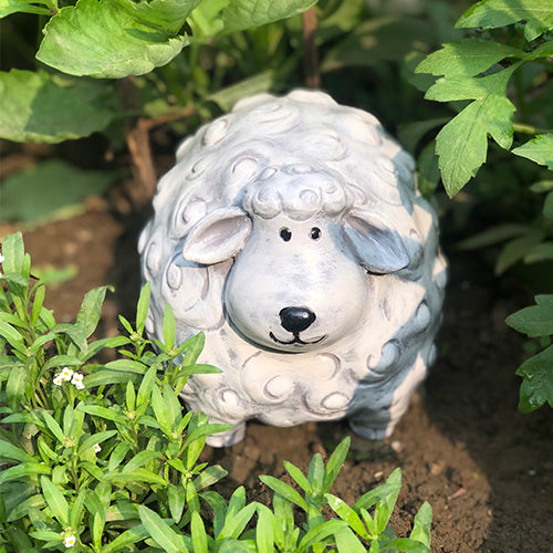 CURLY SHEEP RESIN DURABLE FIGURINE FOR HOME GARDEN BALCONY DECOR