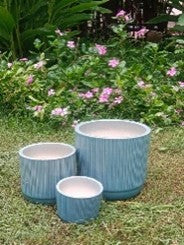 CERAMIC LINED PLANTER FOR HOME GARDEN BALCONY DECOR