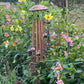 Dragon Fly Copper Color Wind Chime with 4 Aluminum Tubes and 6 dragon fly, Home Garden Patio Decor