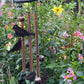 Bird wind chime with 4 aluminium tubes and 6 birds for home garden patio decor
