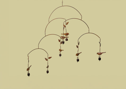 BIRDS WITH BELLS MOBILE WINDCHIME For Balcony Decor