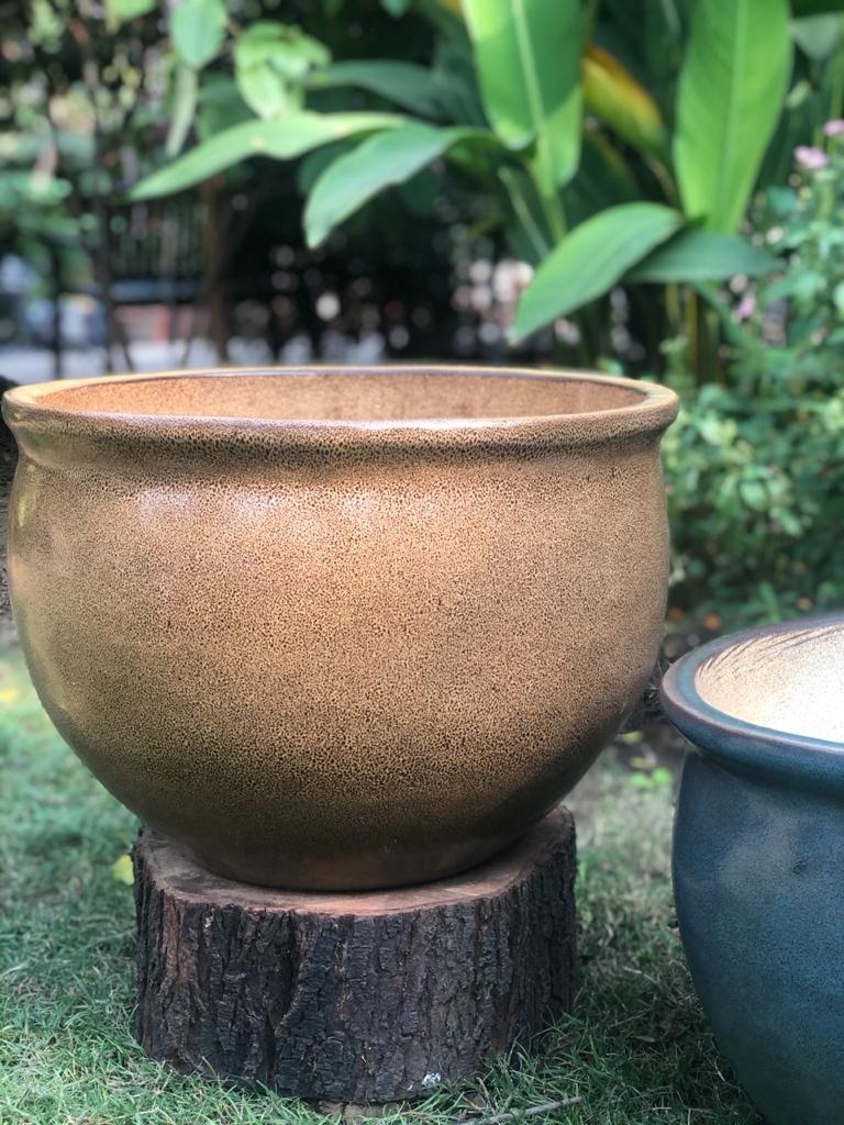 CERAMIC GLAZED PLANTER POT FOR HOME GARDEN BALCONY DECOR