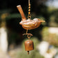 Bird with bell mobile windchime for garden decor