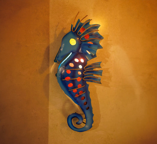 Green Glow Sea Horse Wall Light