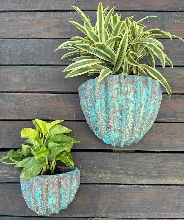 TERRACOTTA LINED WALL PLANTER POT FOR HOME GARDEN BALCONY DECOR