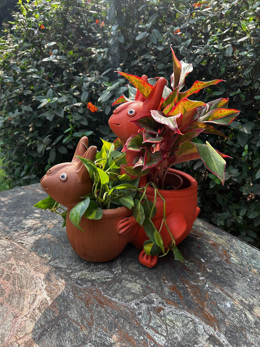 KANGAROO WITH BABY PLANTER FOR HOME GARDEN AND BALCONY DECOR