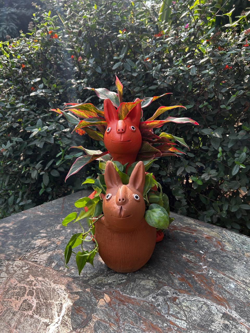 KANGAROO WITH BABY PLANTER FOR HOME GARDEN AND BALCONY DECOR