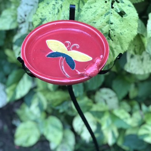 DRAGONFLY BIRD FEEDER Ceramic DRAGONFLY BIRD FEEDER with digger stand for home Garden and Balcony Decor