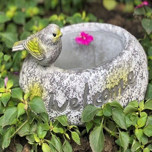 Welcome BIRD BATH for Home Garden Balcony déco