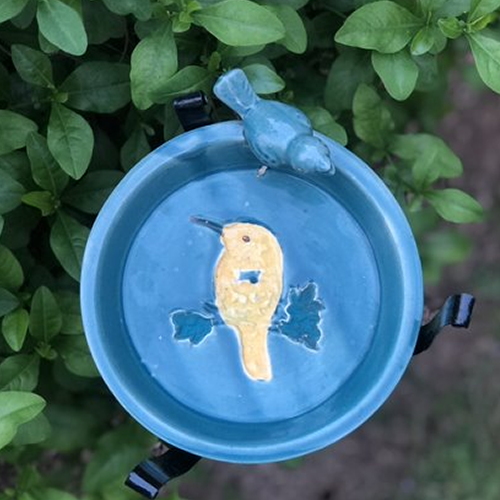 CERAMIC BIRD FEEDER WITH DIGGER FOR HOME GARDEN AND BALCONY DECOR