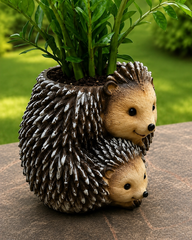 porcupine with baby figurine