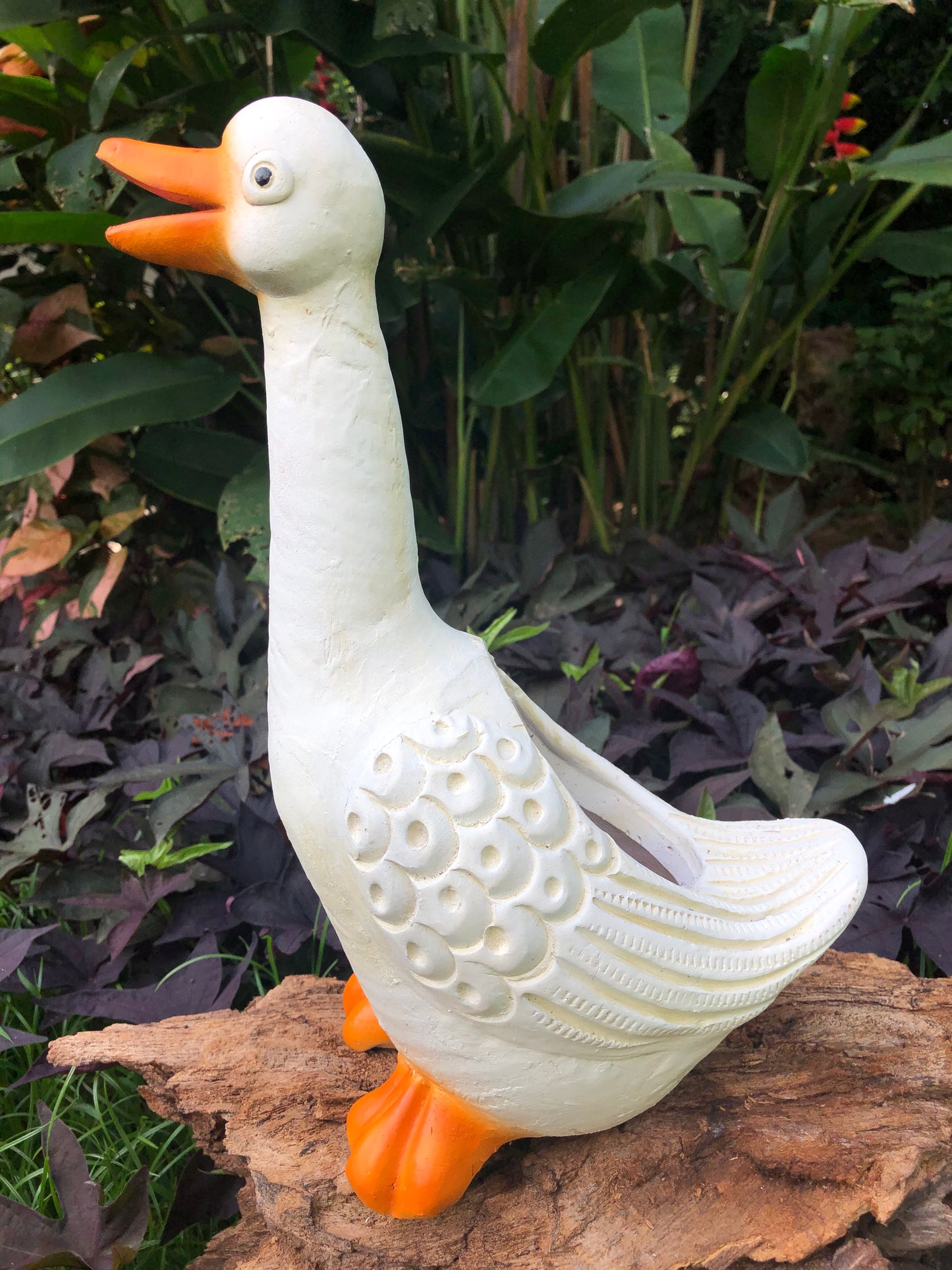 GOOSE ANIMAL PLANT TERRACOTA POT BALCONY GARDEN HOME DECOR