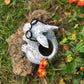 Bunny animal planter with glasses in fiber