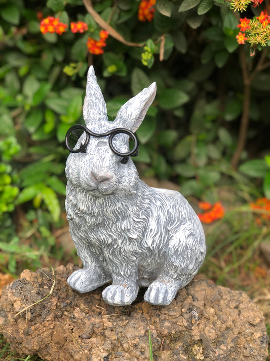 Bunny Rabbit Animal Planter Pot in Resin