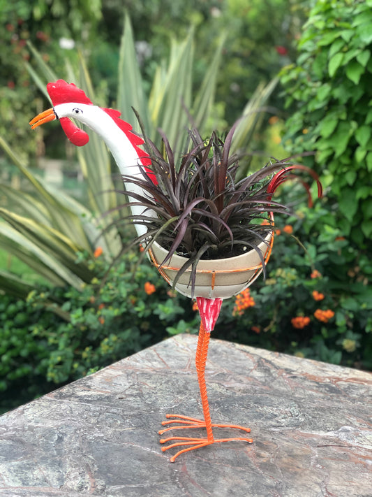 Unique Duck Planter Pot Ceramic Metal for Home Garden Balcony Decor