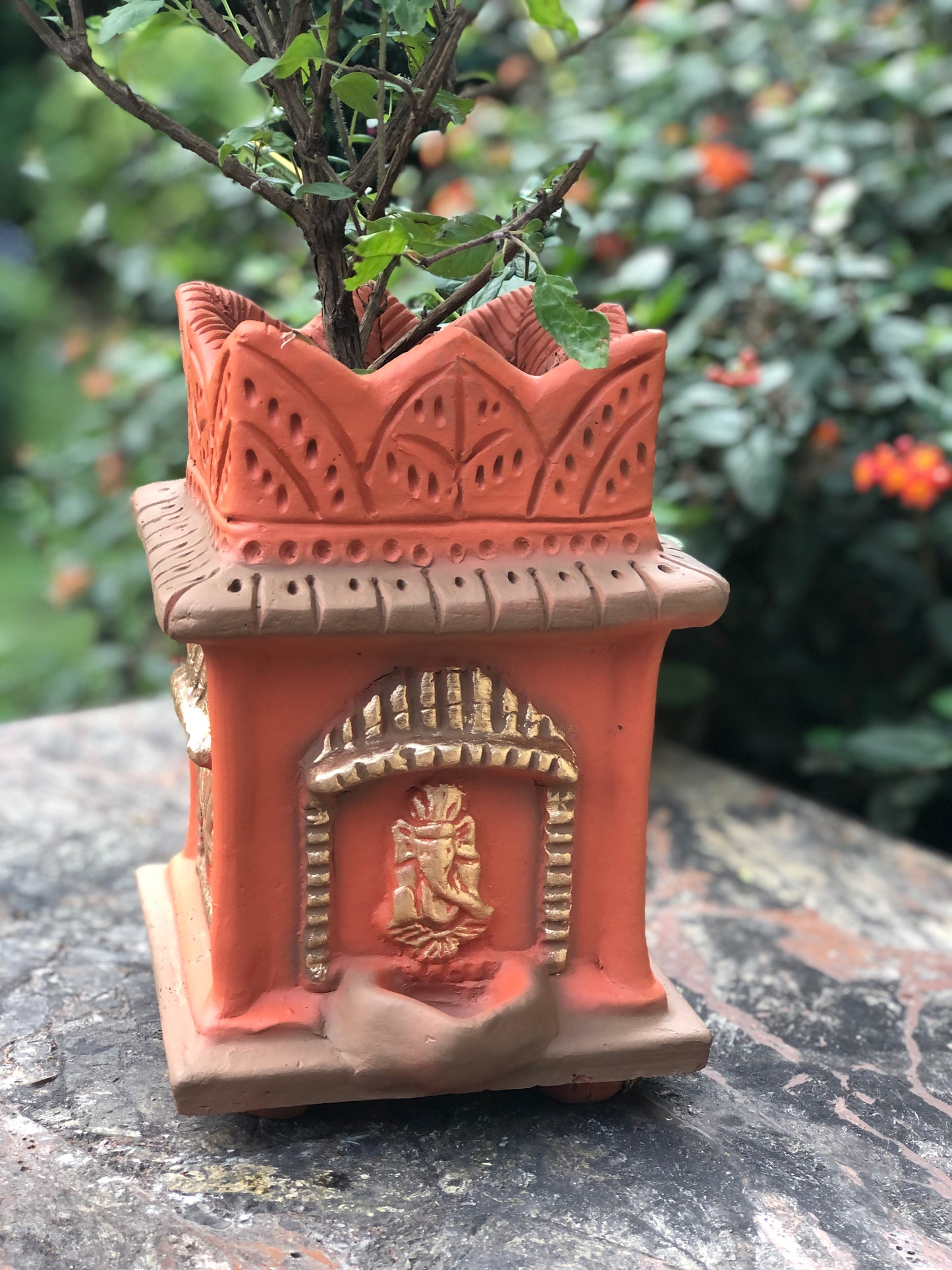 TULSI CHAURA IN TERRACOTTA FOR ROOM GARDEN BALCONY DECOR