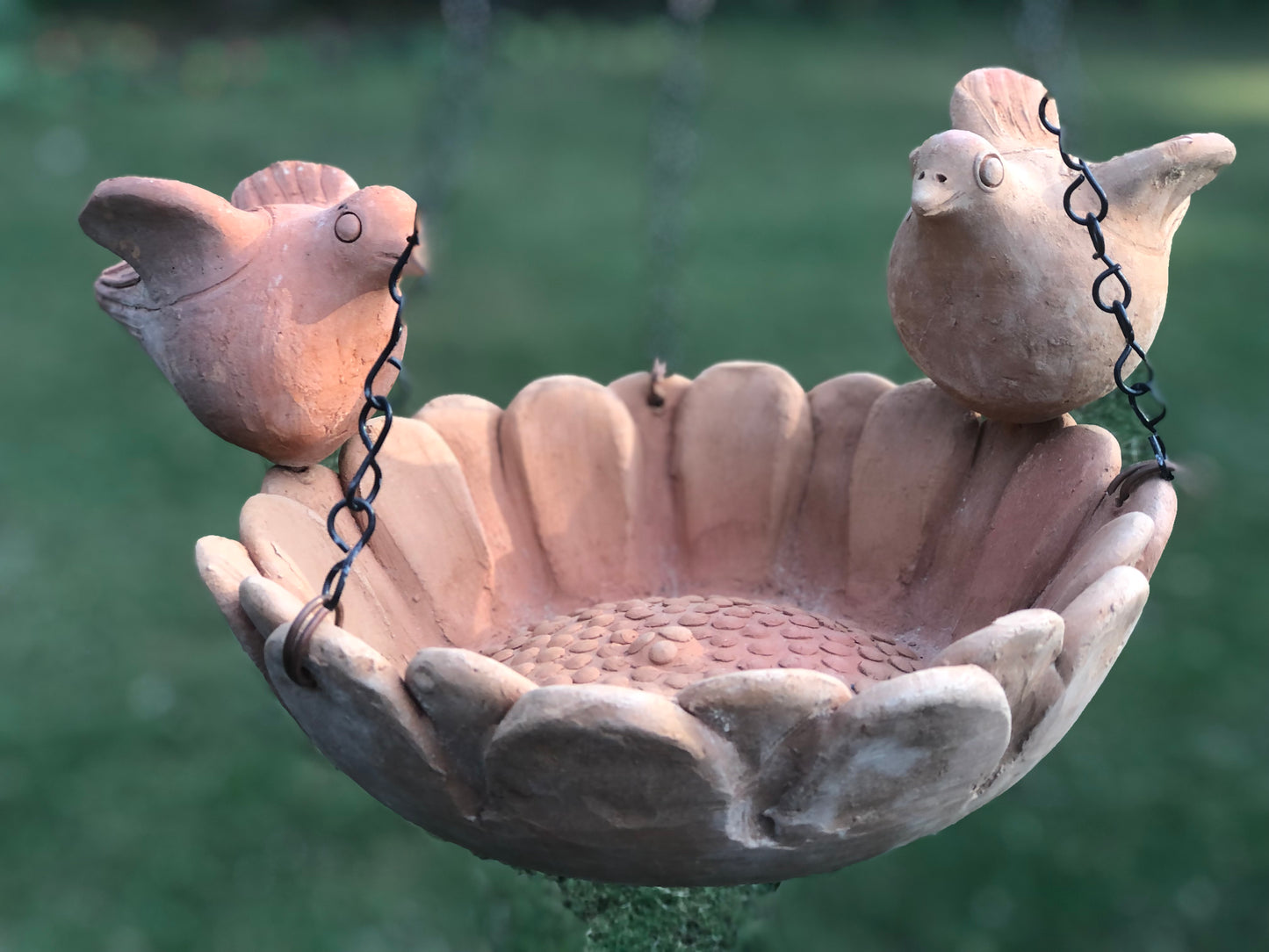 BIRD BATH OR BIRD FEEDER IN TERRACOTTA FOR HOME GARDEN BALCONY DECOR