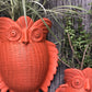 Terracotta owl wall planter pot for home garden balcony decor