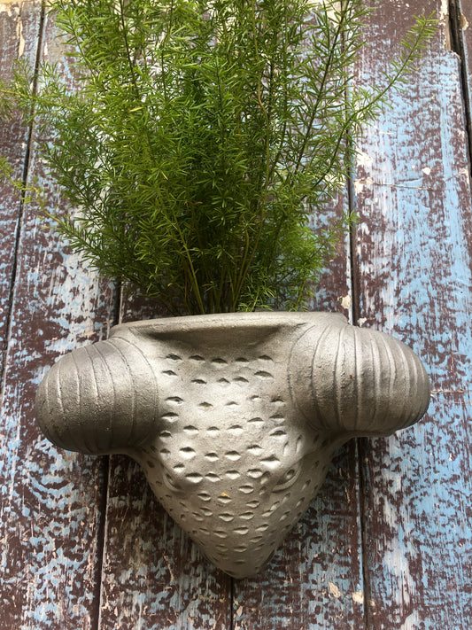 TerracottaWall Hanging Animal Ram  Planter Pot Home Garden Balcony Decor