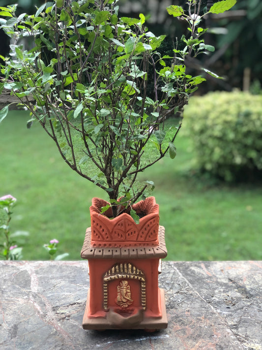 TULSI CHAURA IN TERRACOTTA FOR ROOM GARDEN BALCONY DECOR