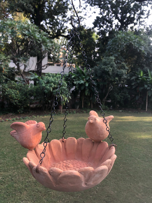 BIRD BATH OR BIRD FEEDER IN TERRACOTTA FOR HOME GARDEN BALCONY DECOR