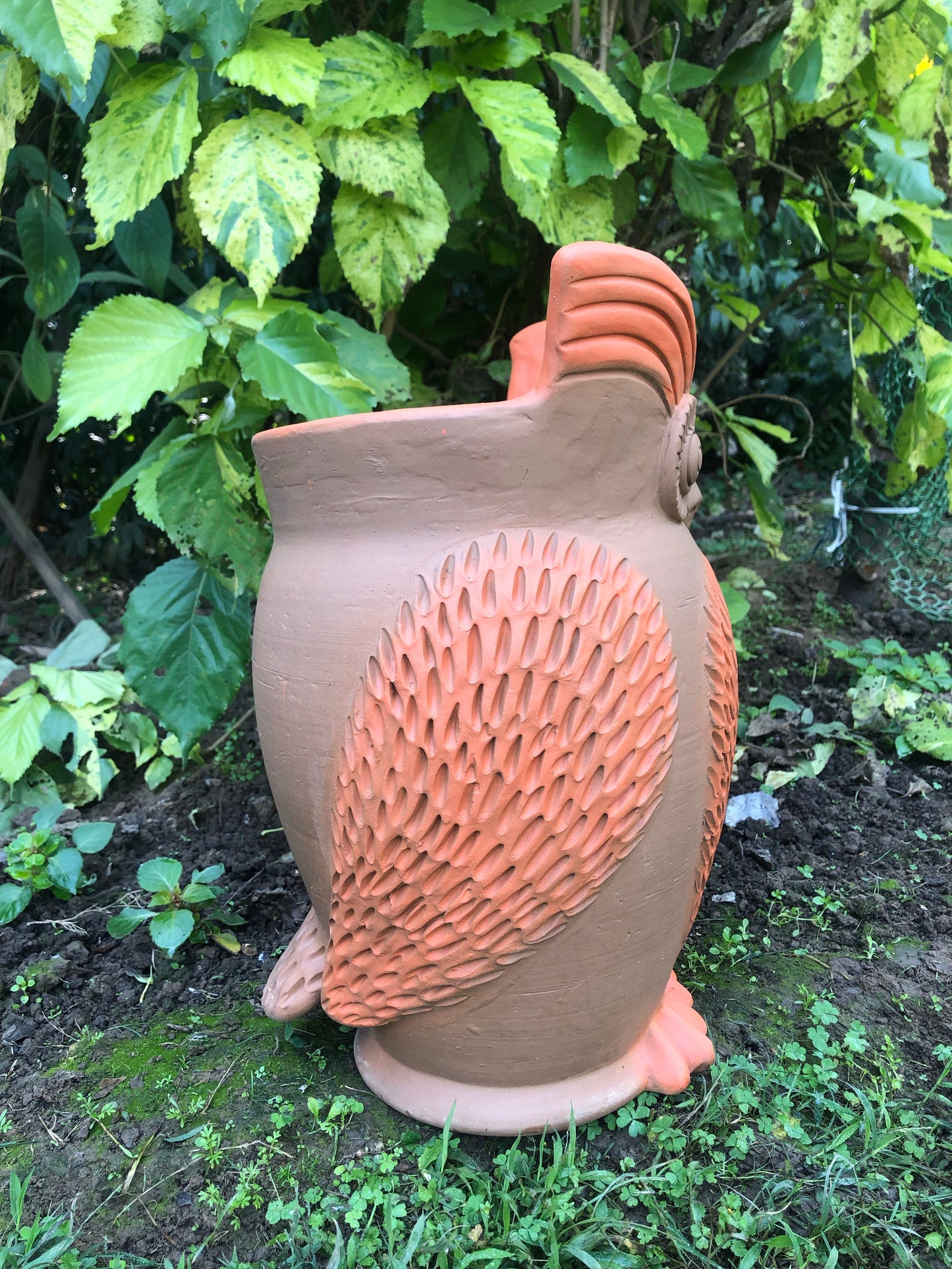 TERRACOTTA OWL PLANTER EXTRA LARGE